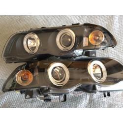 Fari anteriori fanali angel eyes Bmw serie 3 E46