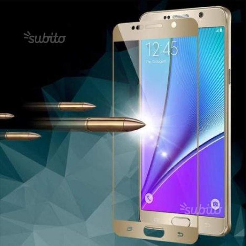 9H Full Vetro Temperato Samsung Note 5 920 Gold