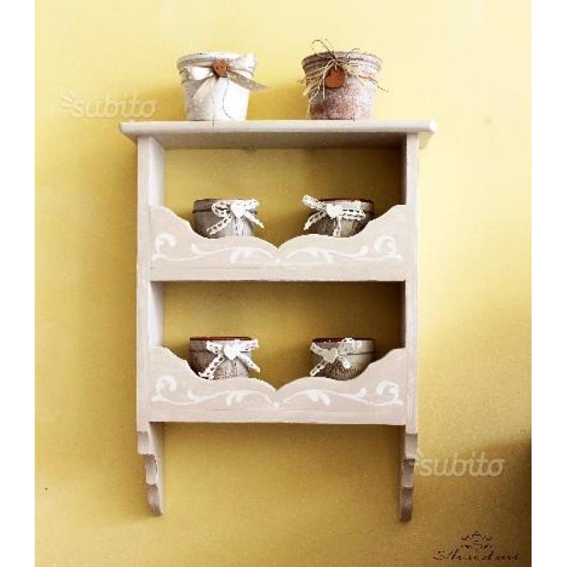 Mensolina porta spezie - SHABBY CHIC