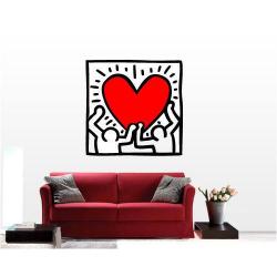 Quadro pop art Keith Haring 60x60 cm