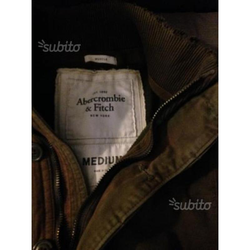 Abercrombie felpa verde militare tg m