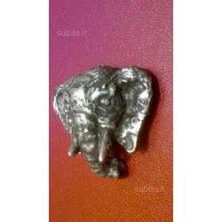 Argento Gioiello testa elefante