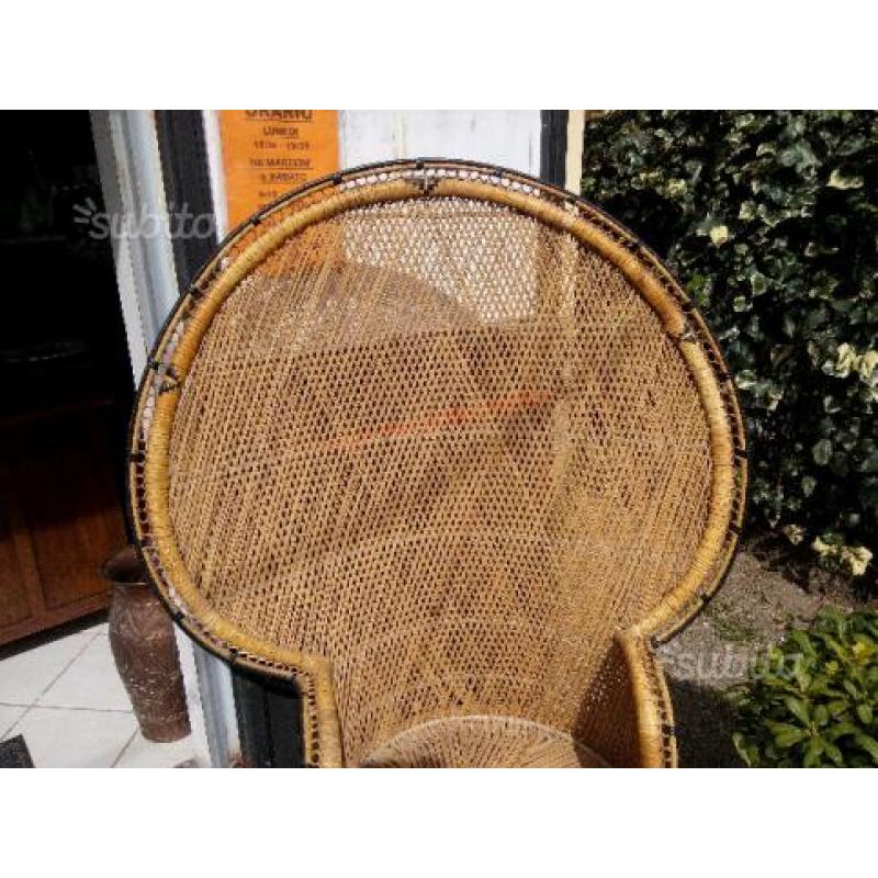 Poltrona vimini rattan giardino