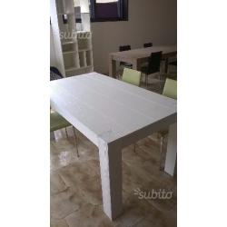 Tavolo moderno 160 x 90 legno bianco cucina