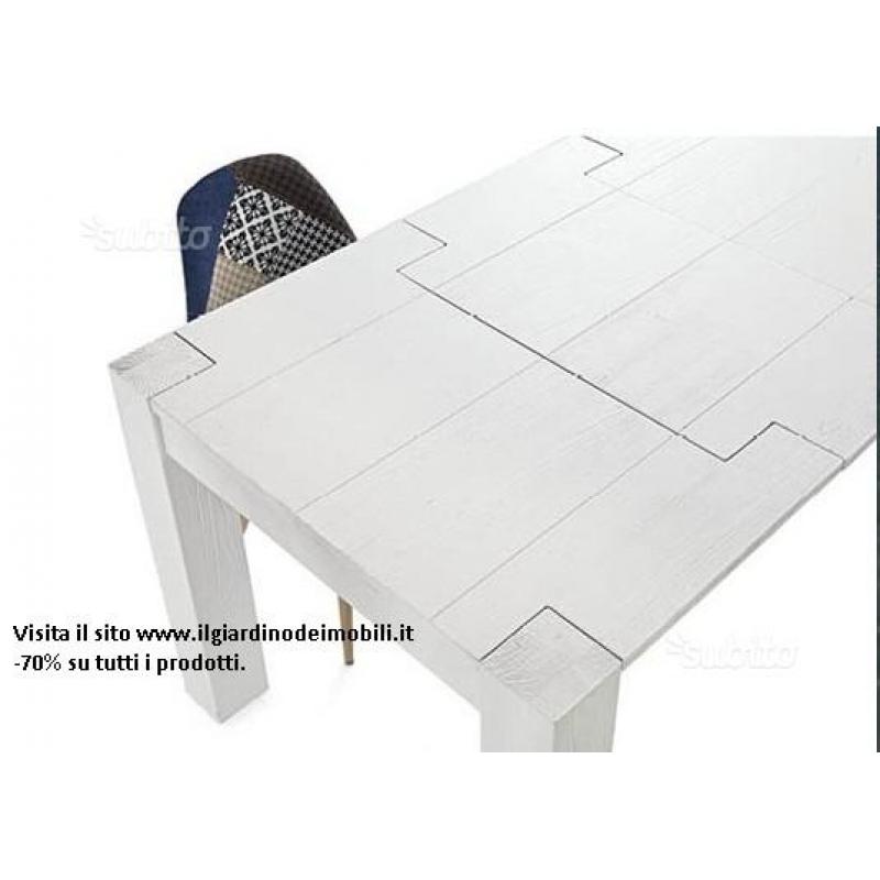 Tavolo moderno 160 x 90 legno bianco cucina