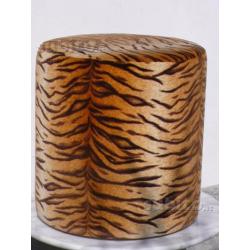 Pouff in tessuto fantasia leopardo e tigre