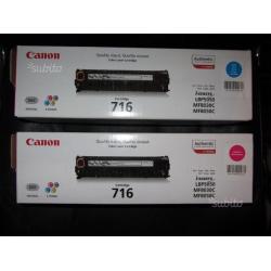 Toner Canon 716 magenta e ciano originali